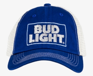 Bud Light Bling Hat- Blue Trucker - Bud Light Platinum Beer - 12 Pack, 12 Fl Oz Cans #1110967