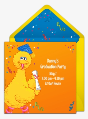 Big Bird Graduation Online Invitation - Sesame Street #1111134