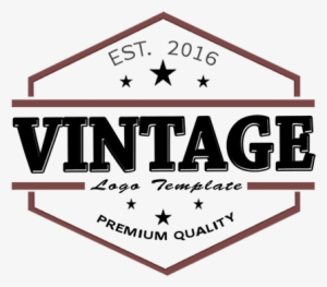 Retro Hexagon Logo Psd Template - Logo Retro Png #1111294