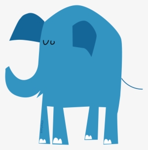 Republican Elephant Clipart Free - Blue Elephant Shower Curtain #1111408