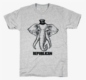 Republican Elephant Simplified Mens T-shirt - Funny Shirt #1111503