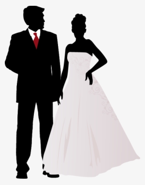 Casamento Bride And Groom Silhouette, Silhouette Art, - Wedding Vector #1111597