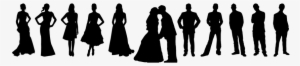 Wedding Party Silhouette Png - Wedding Party Silhouette Transparent #1111853