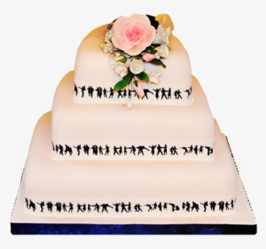 Wedding Cake With Dancer Silhouettes - Wedding Cake #1112246