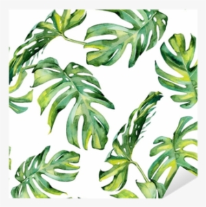 Seamless Watercolor Illustration Of Tropical Leaves, - Tropical Leaves Watercolor Free #1112252