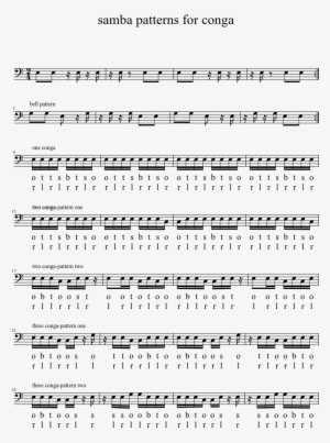 Samba Patterns For Conga Sheet Music 1 Of 3 Pages - Bluecoats 2016 Snare Opener #1112665