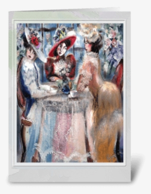 Friends Greetings Greeting Card - 3 Ladies Having Tea Card #1112938