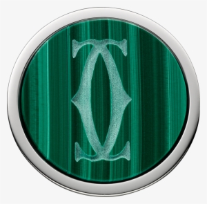 Double C Sterling Silver And Malachite Cufflinks #1114092