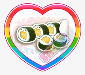 Cute Tomago Sushi Roll Sticker Or Car Magnet - Kawaii Sushi #1115731