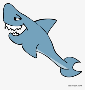 Free Cute Cartoon Shark Clip Art Image - Sea Animals Free Clip Art #1115999