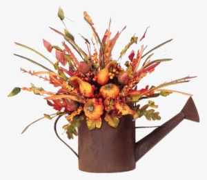 Objects - Transparent Watering Can With Flowers #1116035