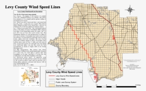 Levy County Wind Map - Levy County, Florida #1116629