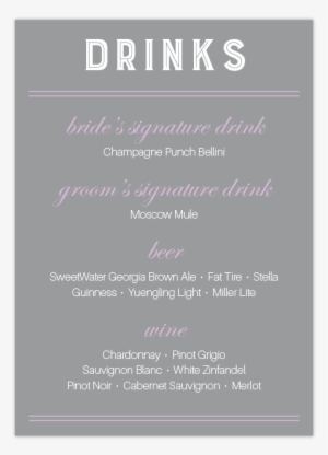 Drink Menu #1116672