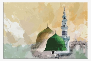 Al Masjid An Nabawi - Madinah Watercolor #1117260