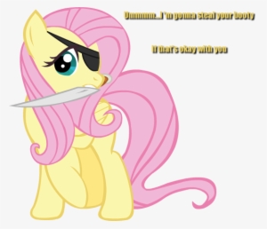 Somekindahatebreeder, Eyepatch, Fluttershy, Mouth Hold, - Fluttershy Eye Patch #1117787