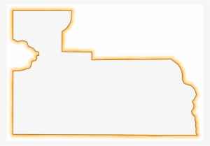 A Yellow-orange Glow Outline Map Of Orange #1117982