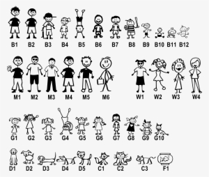 Stick Figure Family Png - Decal #1118095