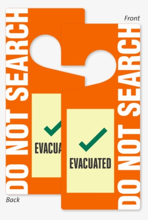 Glow Two Sided Evacuated Do Not Search Hang Tag - Emergency Evacuation #1118524