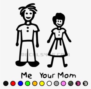 Stick Family Coming Soon Decal - Mom Stick Figure #1118632