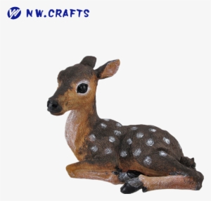 Vivid Resin Fawn Baby Deer Garden Outdoor Statue For #1118893