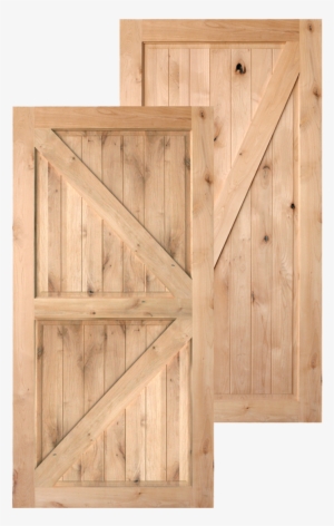 Traditional Barn Doors In Knotty Alder 36” X 84” $250 - Plank #1119121