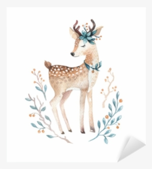 Cute Baby Deer Animal For Kindergarten, Nursery Isolated - Cute Deer Drawing #1119342