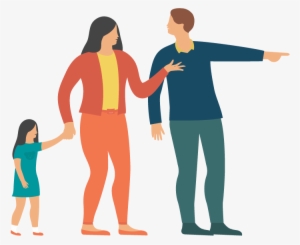 Mom And Daughter Asking Directions - Asking For Directions Clipart #1119449