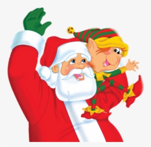 Santa And Elf Png Clipart - Santa And Elves Clipart #1120738