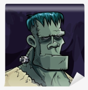 Cartoon Frankenstein Monster Head Wall Mural • Pixers® - Cartoon Dracula Frankenstein Etc #1120924