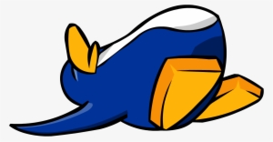Old Blue Penguin Sleeping - Club Penguin Dead Penguin #1120990