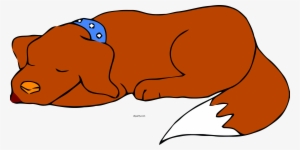 Dog Sleeping Brown Color Clipart Png - Sleeping Dog Clip Art #1121195