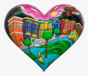 2018 Large Heart By Sirron Norris "city Fruit" - Charles Zukow & Associates #1121643