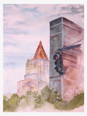 “manhattan Highlights” - Technique - Watercolor - Painting #1122096