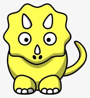 Dinosaur Clipart Yellow - Cute Dinosaur Coloring Page #1122167