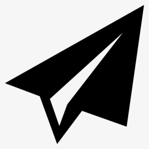 Paper Airplane Silhouette At Getdrawings Com Free - Paper Plane Black Png #1124587