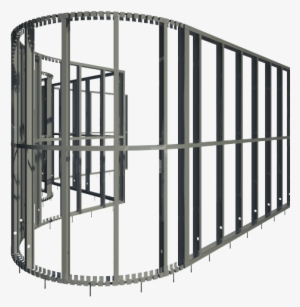 Framing Revit® Walls With Steel Studs & Plates - Curved Metal Stud Wall #1125678