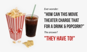 Movie Theaters Jack Up Prices Popcorn Drinks Candies - Popcorn And Movie Greeting Card #1126407
