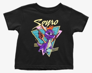 Spyro The Dragon T-shirt Spyro For Men, Women And Kid - Spyro The Dragon Retro Logo Black Tee Shirt #1126962