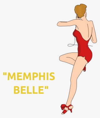 Memphis Belle Pin-up Nose Art - Memphis Belle Nose Art Decal #1127783