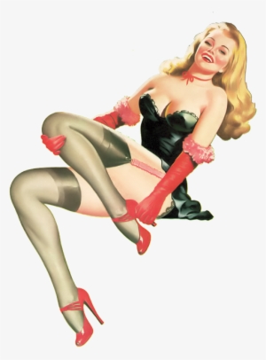 Girls, Pinup, And Png Image - Pin Up Blonde Pinup Girl Poster Print (36 X 54) #1128001