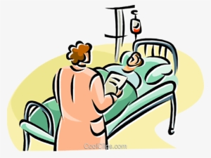 Person Lying In A Hospital Bed Royalty Free Vector - Hospital Bed Clipart Transparent #1129318