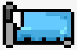 Bed Svg Clipart Blue - Pixel Bed #1129405