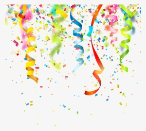 Birthday Confetti Party Clip Art - Confetti Transparent Background Png #1129801