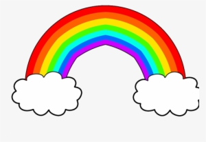 Picture Library Stock Animation Rainbow Transprent - Cartoon Rainbow With Two Clouds #1131027