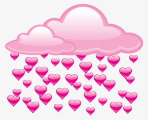 Pink Pinktheme Pinkaesthetic Aesthetic Love Cute Cloud - Animados Lluvia De Corazones #1131076