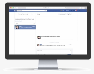 Message Requests Imac Mockup Greydient Jobs - Social Media #1131941