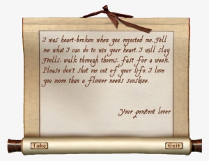 Letter - Elder Scrolls Oblivion Handwriting #1132623