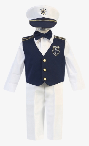 White & Navy Blue Nautical Sailor Vest & Pants 5 Piece - Costume #1133673 White & Navy Blue Nautical Sailor Vest & Pants 5 Piece - Costume #1133673