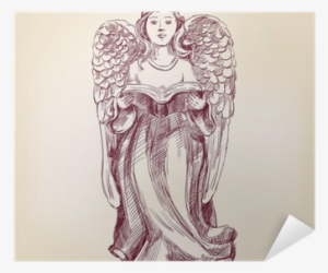 Angel Hand Drawn Vector Llustration Realistic Sketch - Illustration #1134657