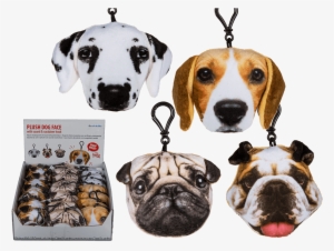Plush Dog Face With Sound & Carabiner Hook Ca - Peluche De Cara De Perro #1134792